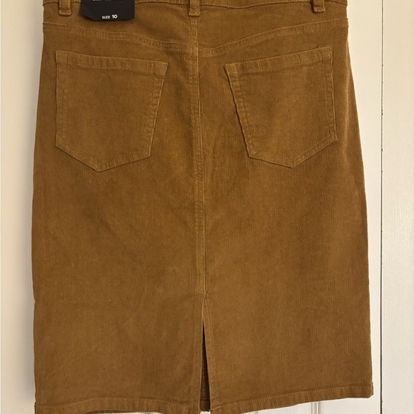 Jones & Co by Jones New York Corduroy Skirt Size 10 NWT Classic Tan - Picture 3 of 5